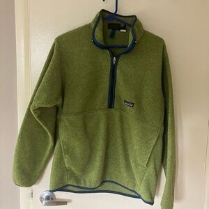 Patagonia Olive Green Zip-Up Sweater